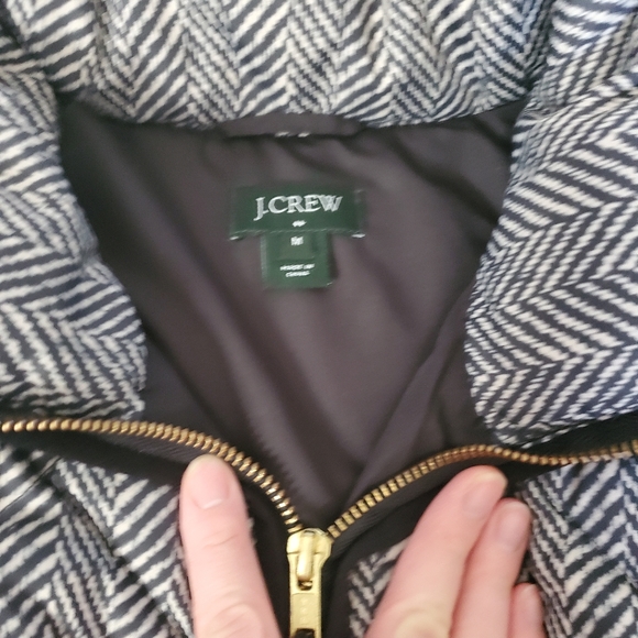 J Crew Herringbone Down Puffer Vest - Picture 2 of 6